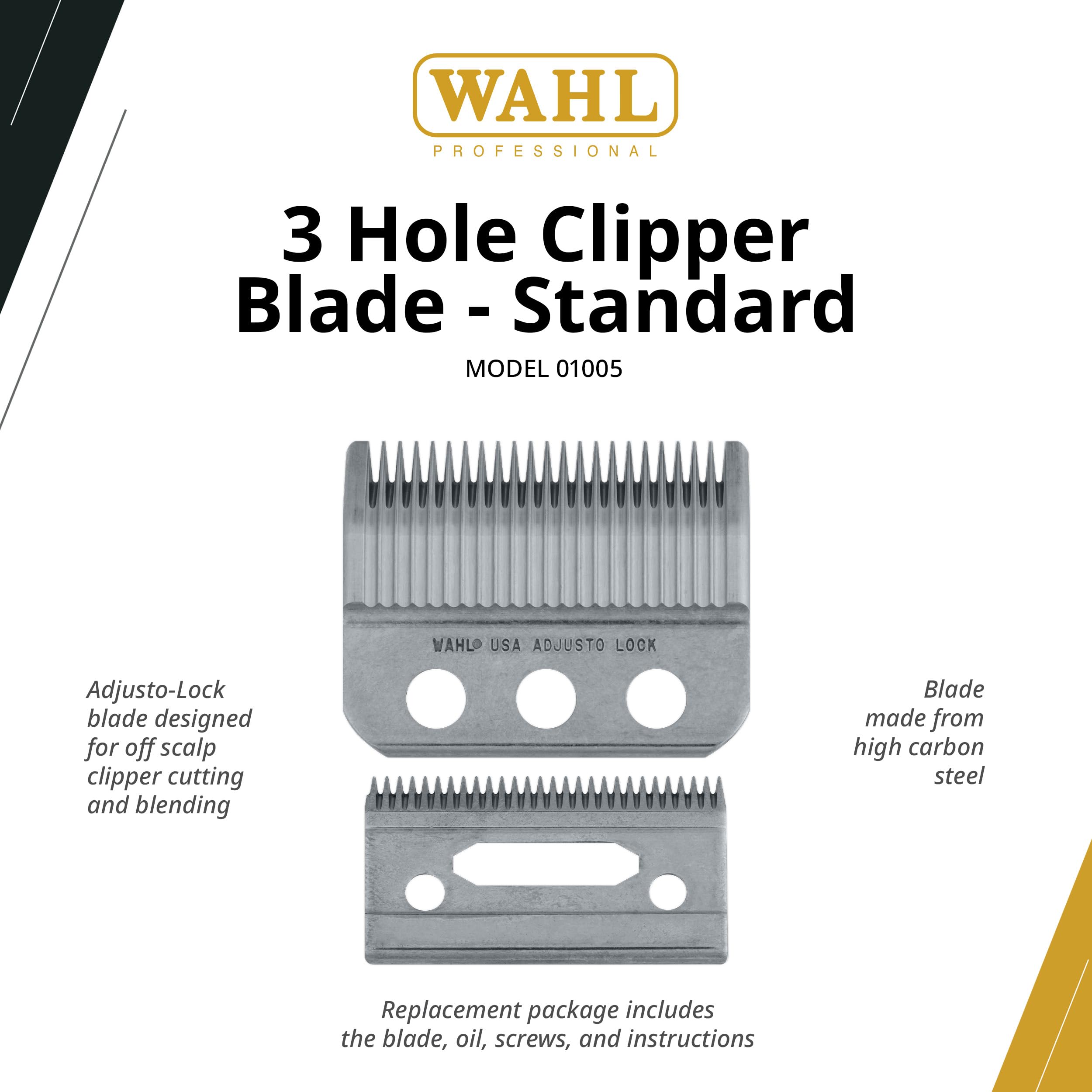 Wahl Professional blade kit includes oil and screws for easy installation