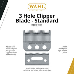 Wahl Professional blade kit includes oil and screws for easy installation
