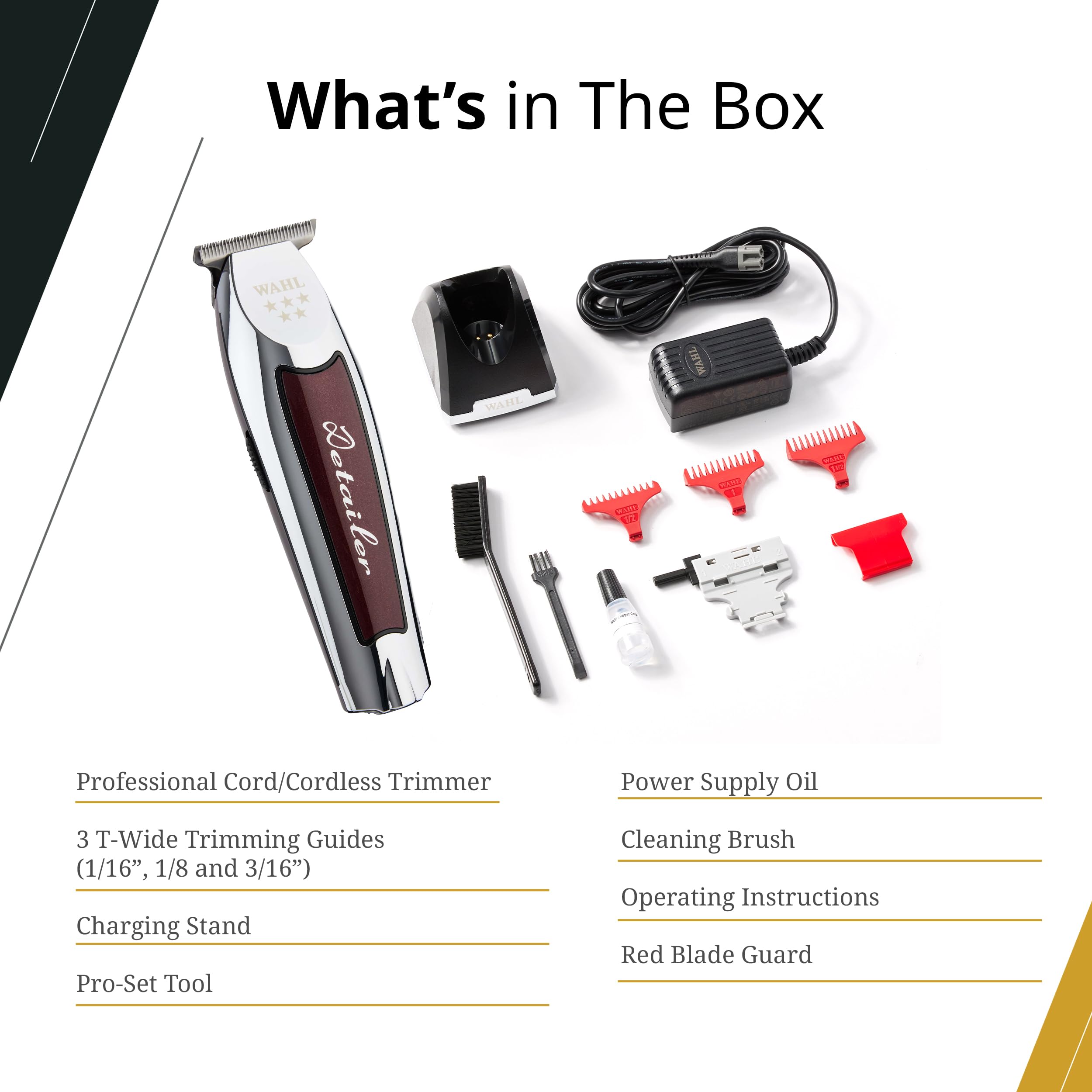 Wahl Professional cordless detailer Li T facial detailing for fine lines.