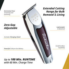 Wahl Professional cordless detailer Li T LED indicator shows charging states during use.