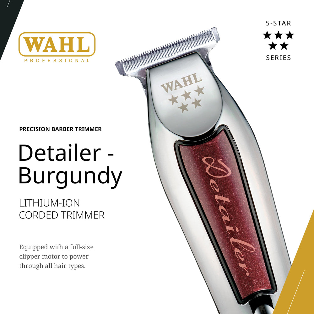 Wahl Professional Detailer Trimmer in hand demonstrates ergonomic grip for comfortable detailing