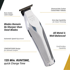 Wahl Professional Hi-Viz Trimmer cordless design enables unrestricted grooming sessions