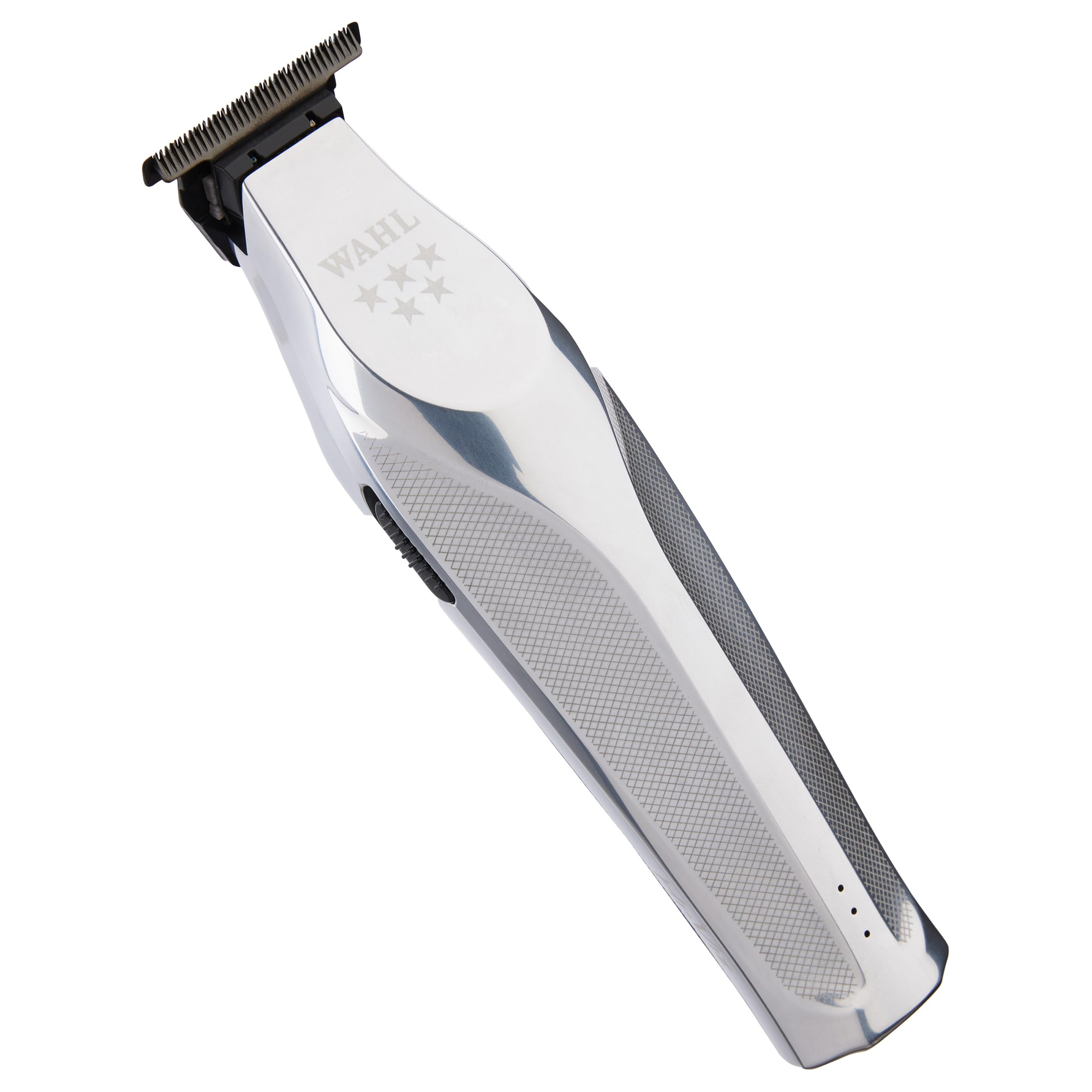 Wahl Professional Hi-Viz Trimmer slim-neck angled view shows enhanced visibility for precise lines