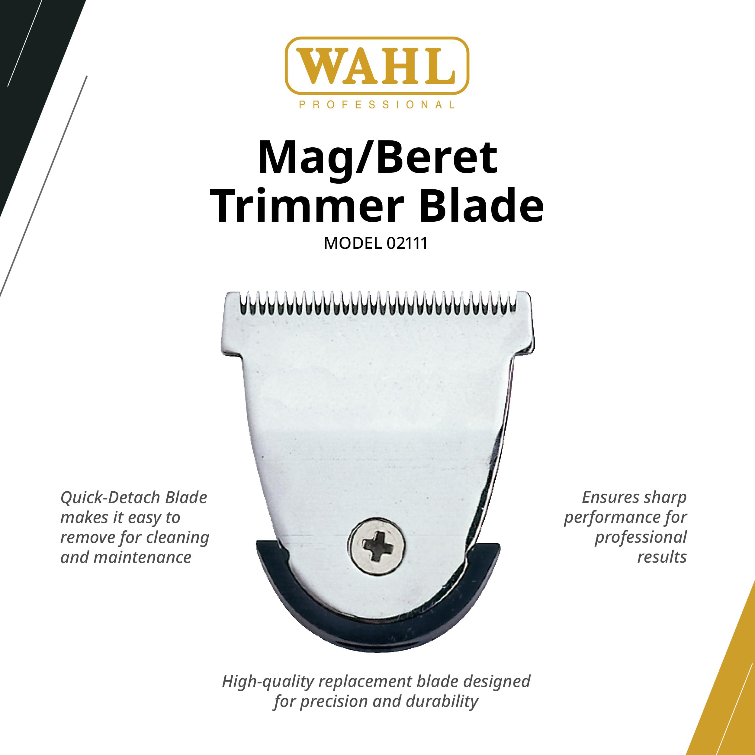 Wahl Professional MAG Sterling 4 Trimmer Blade enables quick-clean sessions.