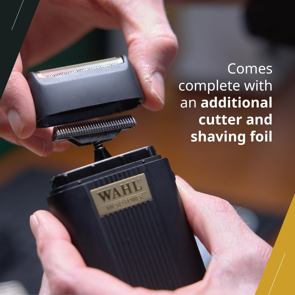 Wahl Professional Micro Power Shaver precision foil and extra cutter enable consistent results