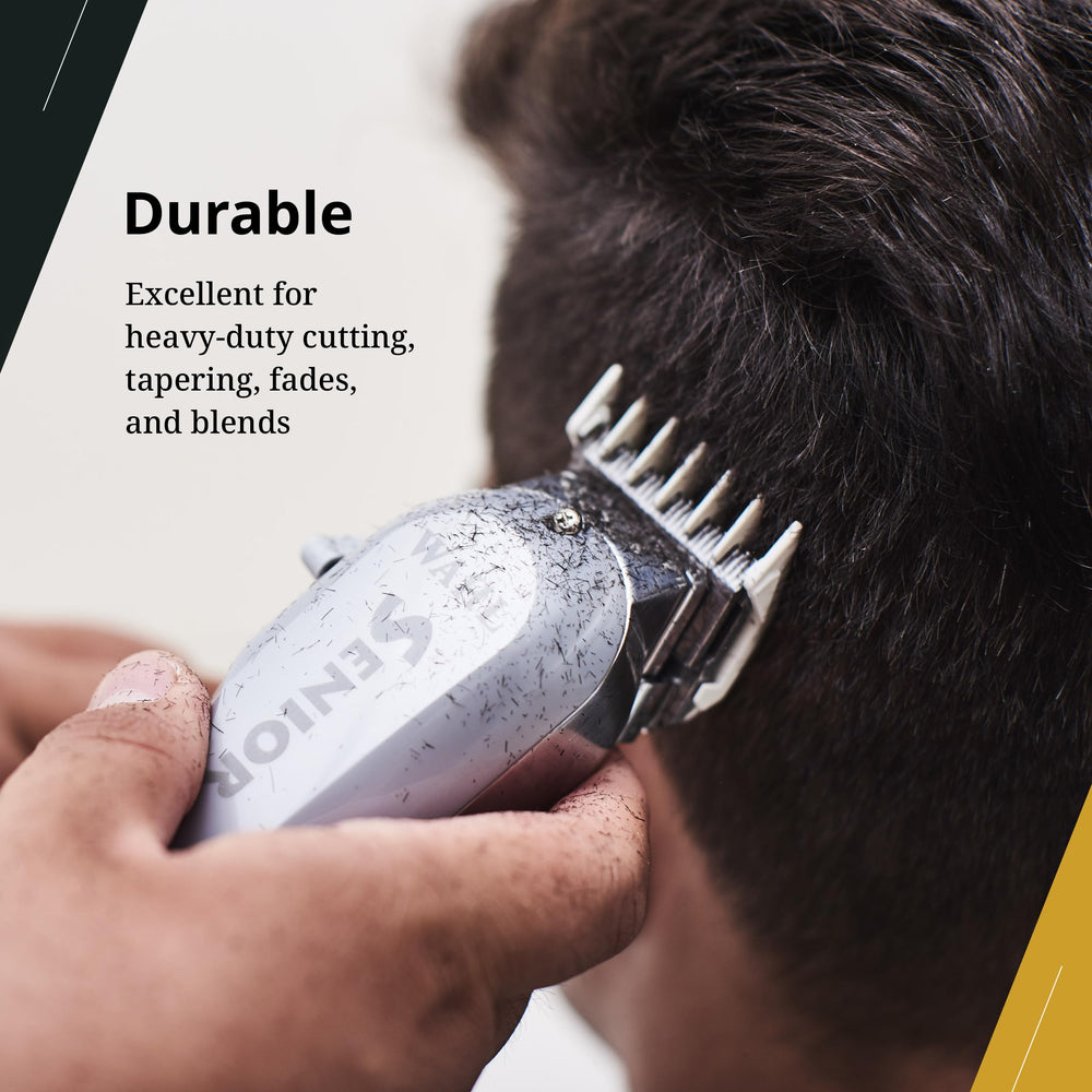 Wahl Professional Senior Clipper in-use at barbershop demonstrates reliable corded power.