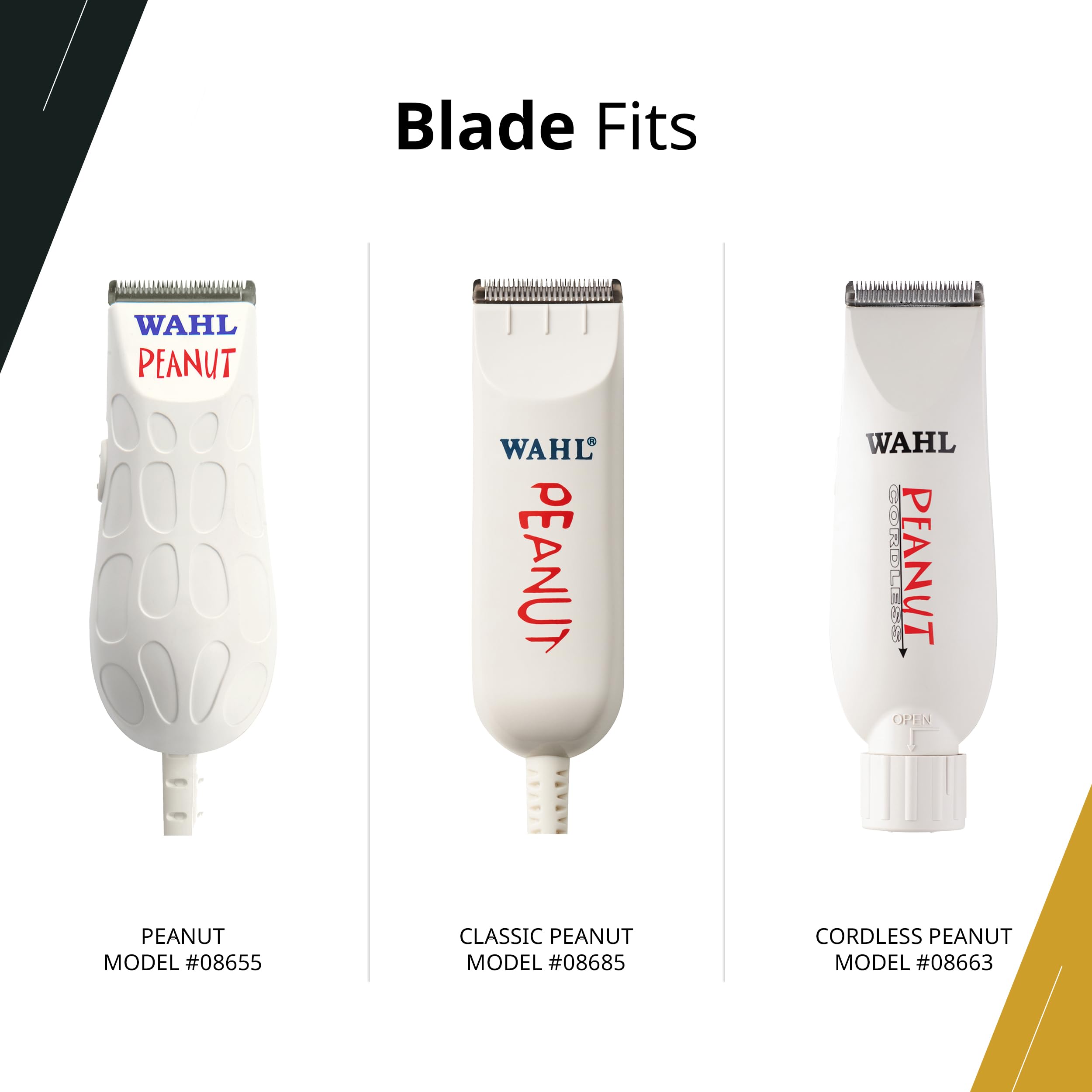 Wahl Professional peanut blade on clipper showing simple snap-on replacement