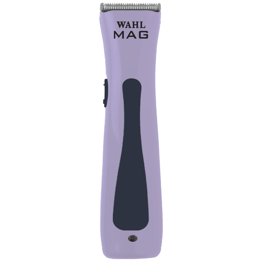 Wahl Professional Sterling MAG cordless trimmer lavender-navy closeup for quiet, precise styling