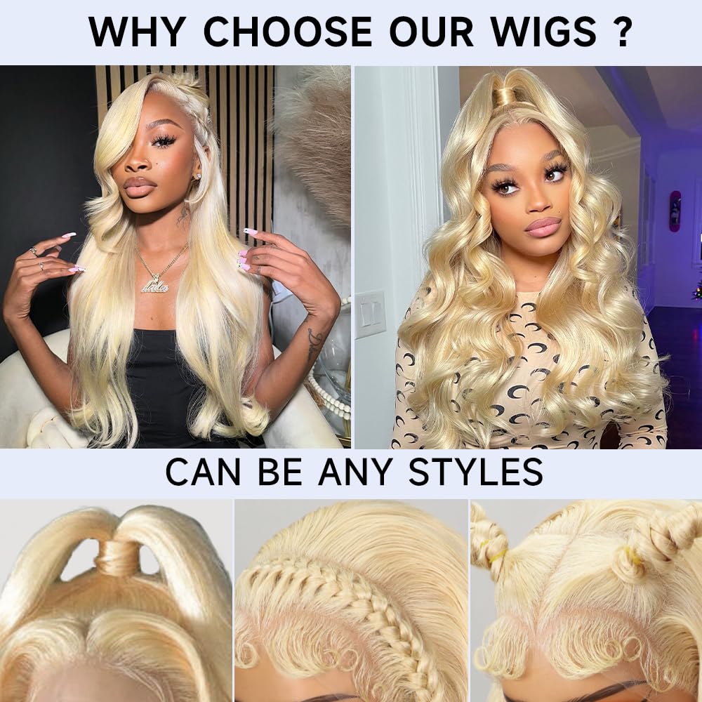 Waimro blonde lace-front wig glueless design allows quick, comfortable wear