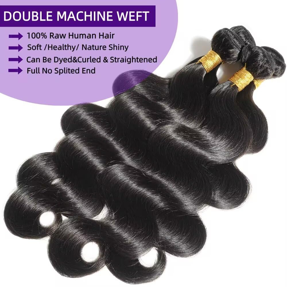 WAITWO 12A hair bundles 26 inch body wave straightened-look demonstrates styling versatility