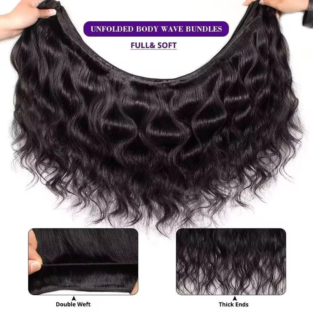 WAITWO virgin Brazilian hair weft closeup highlights premium construction and durability
