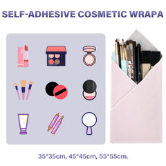 Walking Way magic cloth wrap close-up demonstrates self-adhesive stability for cosmetics.