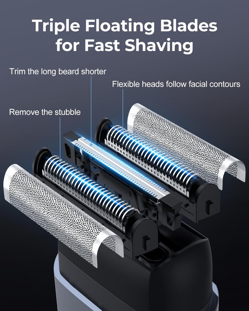 Walumen mini foil shaver USB-C charging for fast top-ups