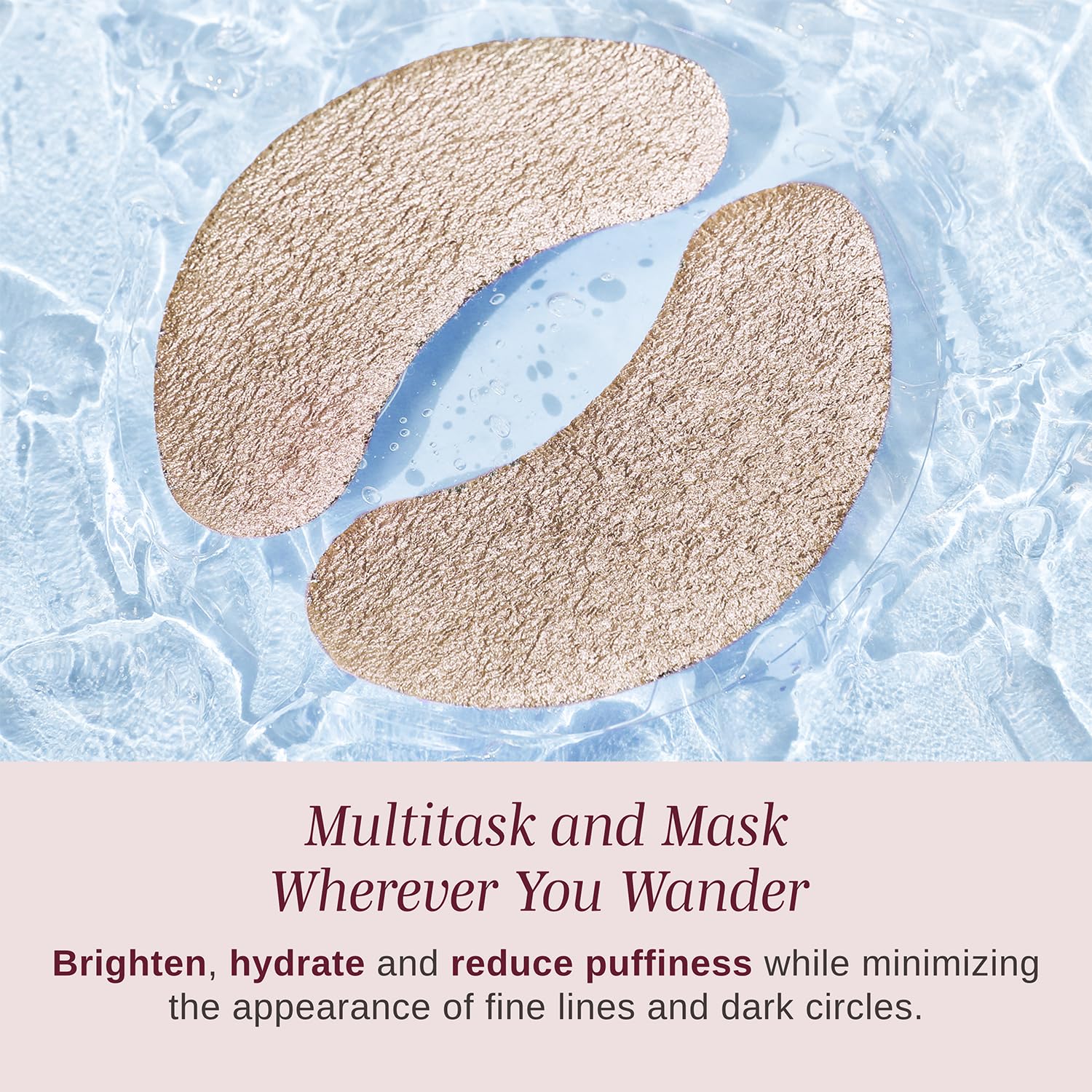 Wander Beauty Baggage Claim under-eye patches cooling effect ready.