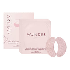 Wander Beauty Baggage Claim eye patch closeup with rose-gold foil for brightening and hydration.