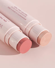 Wander Beauty On-the-Glow cream color end enabling buildable flush on cheeks.