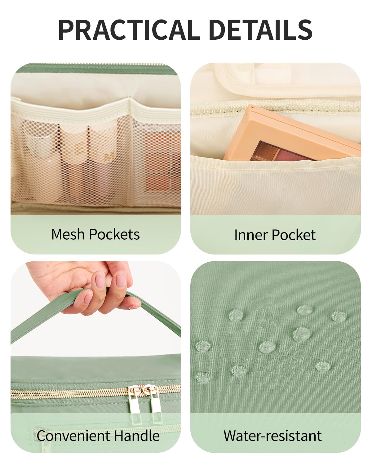 Wandering Nature front pocket keeps small tools accessible and dust-free.