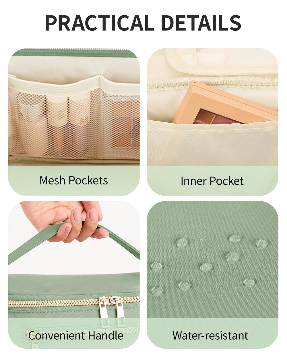 Wandering Nature front pocket keeps small tools accessible and dust-free.