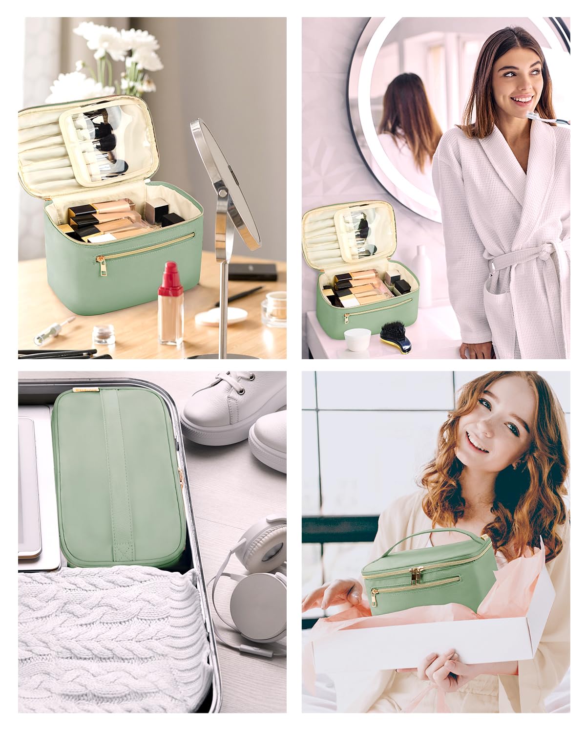 Wandering Nature travel-ready makeup bag for weekend getaways and daily use.