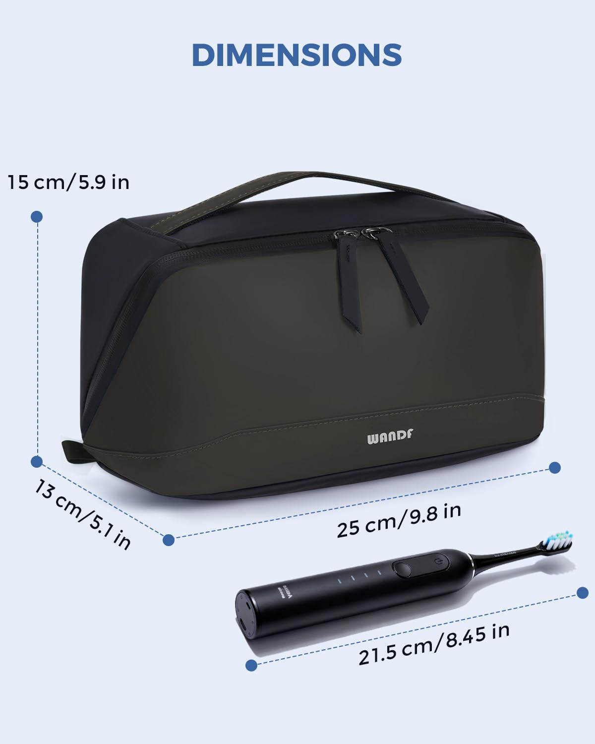 WANDF 360-degree hook lets you hang it in bathrooms or lockers.