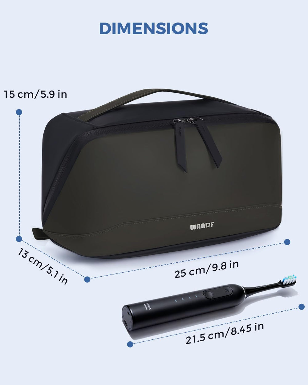 WANDF 360-degree hook lets you hang it in bathrooms or lockers.