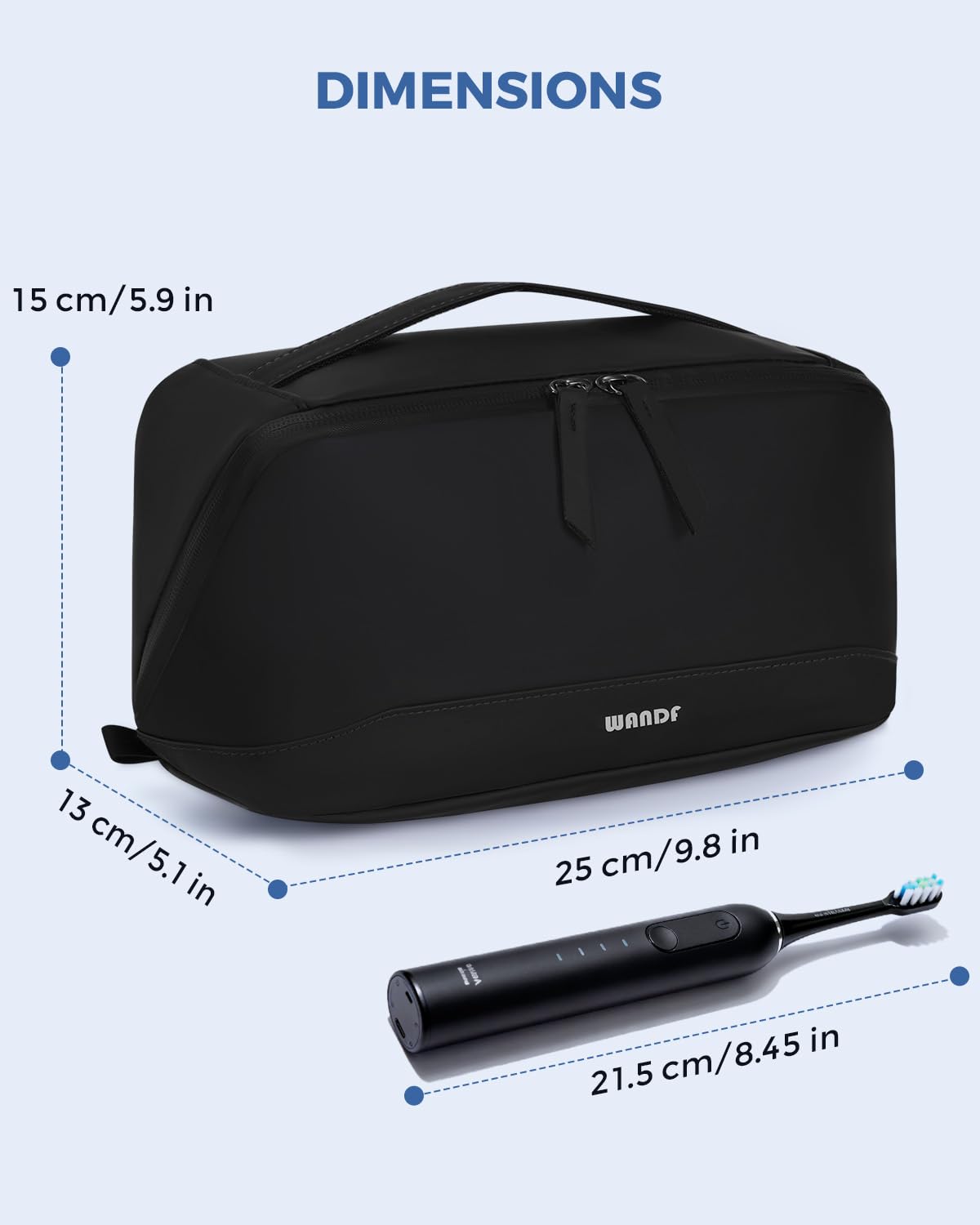 WANDF Toiletry Bag detachable waterproof hanging pouch for organized grooming on the go