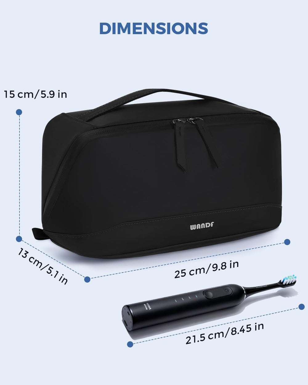 WANDF Toiletry Bag detachable waterproof hanging pouch for organized grooming on the go