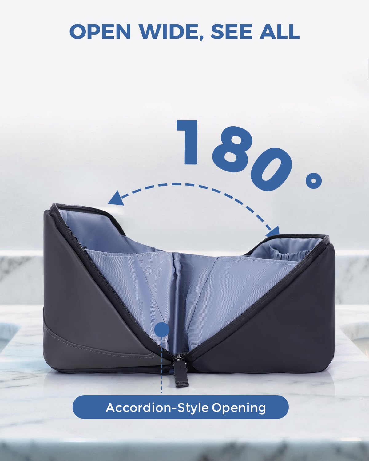 WANDF Toiletry Bag organizes pockets for grooming tools and small items.