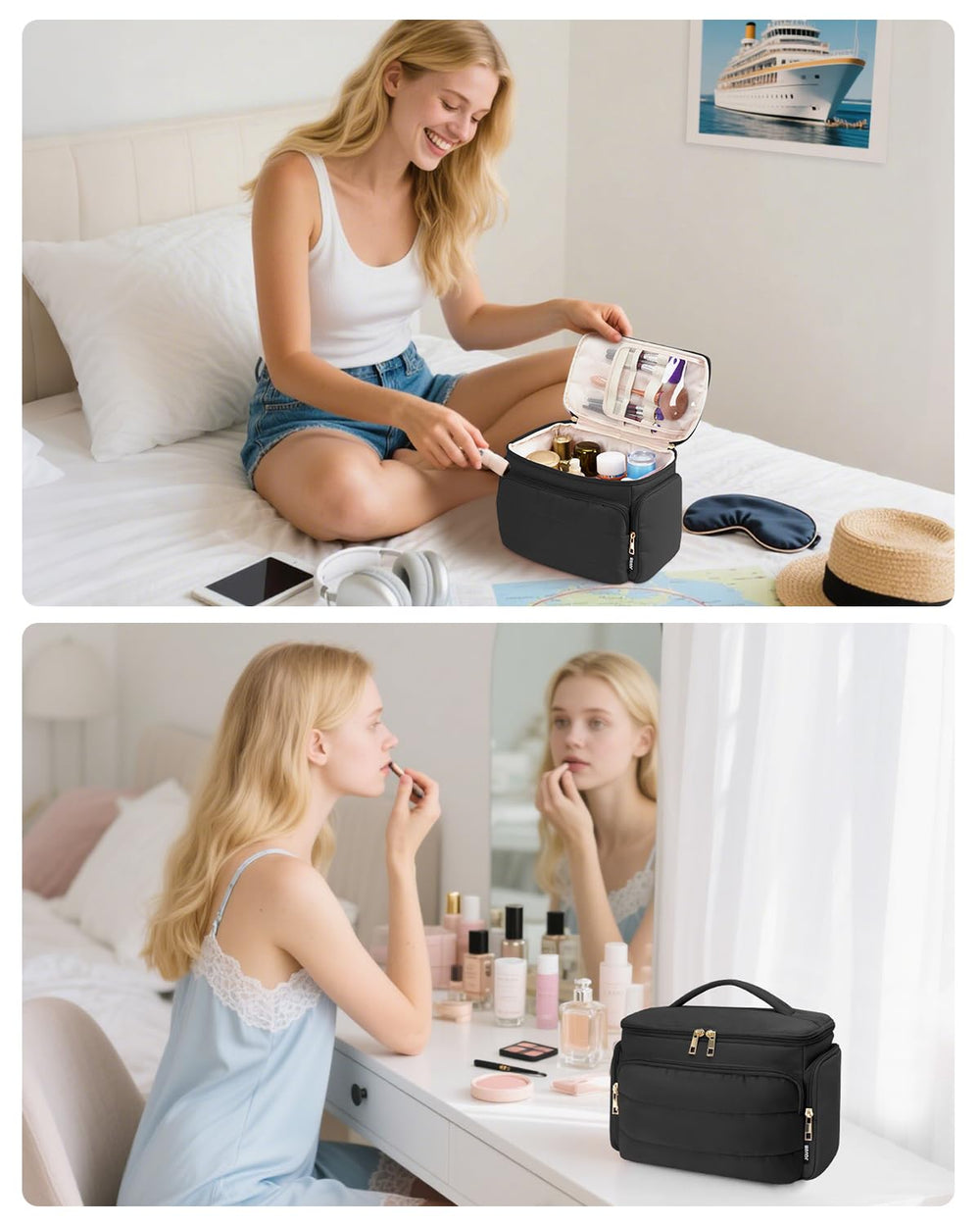 WANDF travel toiletry bag fits in a 22-inch carry-on