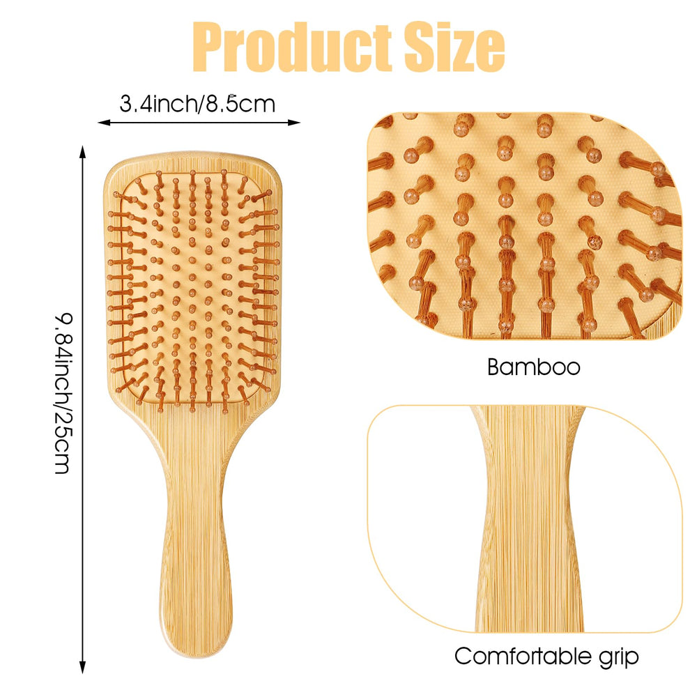 Wanmu bamboo brush with ball-tipped bristles delivering gentle scalp massage.