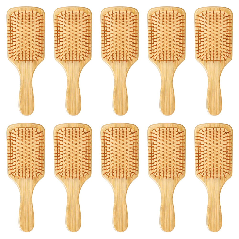 Wanmu kids-friendly bamboo brush provides gentle detangling for the whole family.