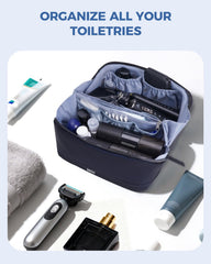 WANDF navy bag center waterproof compartment keeps towels and kits dry