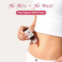 Warmify roll-on application demonstrating mess-free daily moisturizer after shower