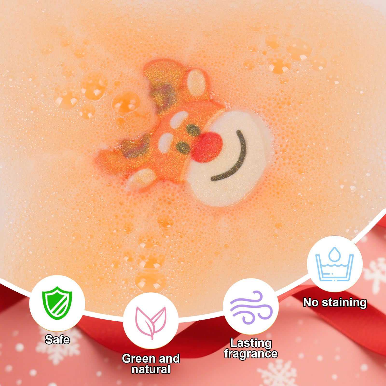 WARMLIFE gift-box shape bath bomb presents a gift-ready, festive bath moment