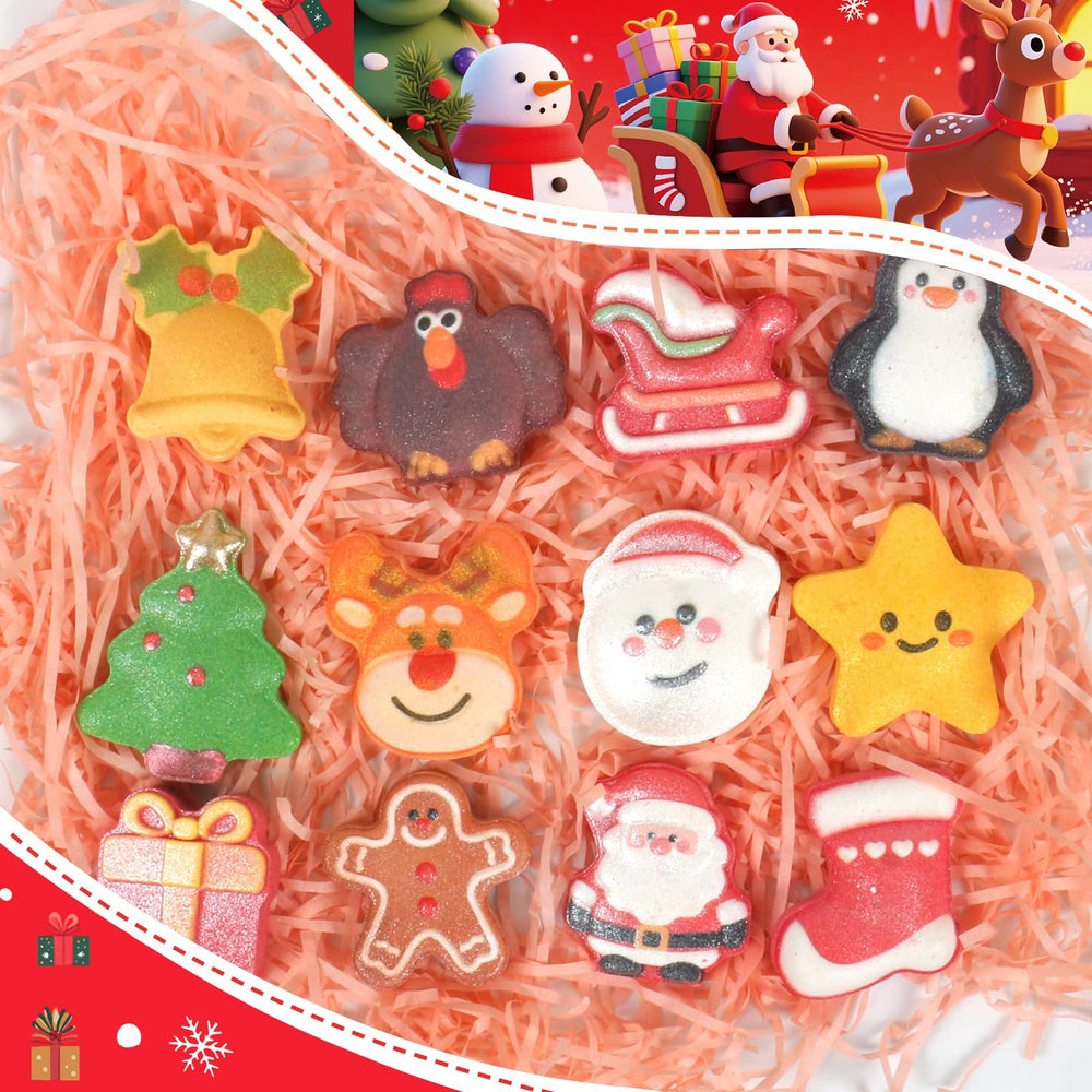 WARMLIFE reindeer shape bath bomb provides vibrant color and a comforting soak