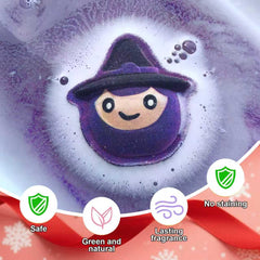 WARMLIFE ghost shape bath bomb adds playful color and kid-friendly fragrance