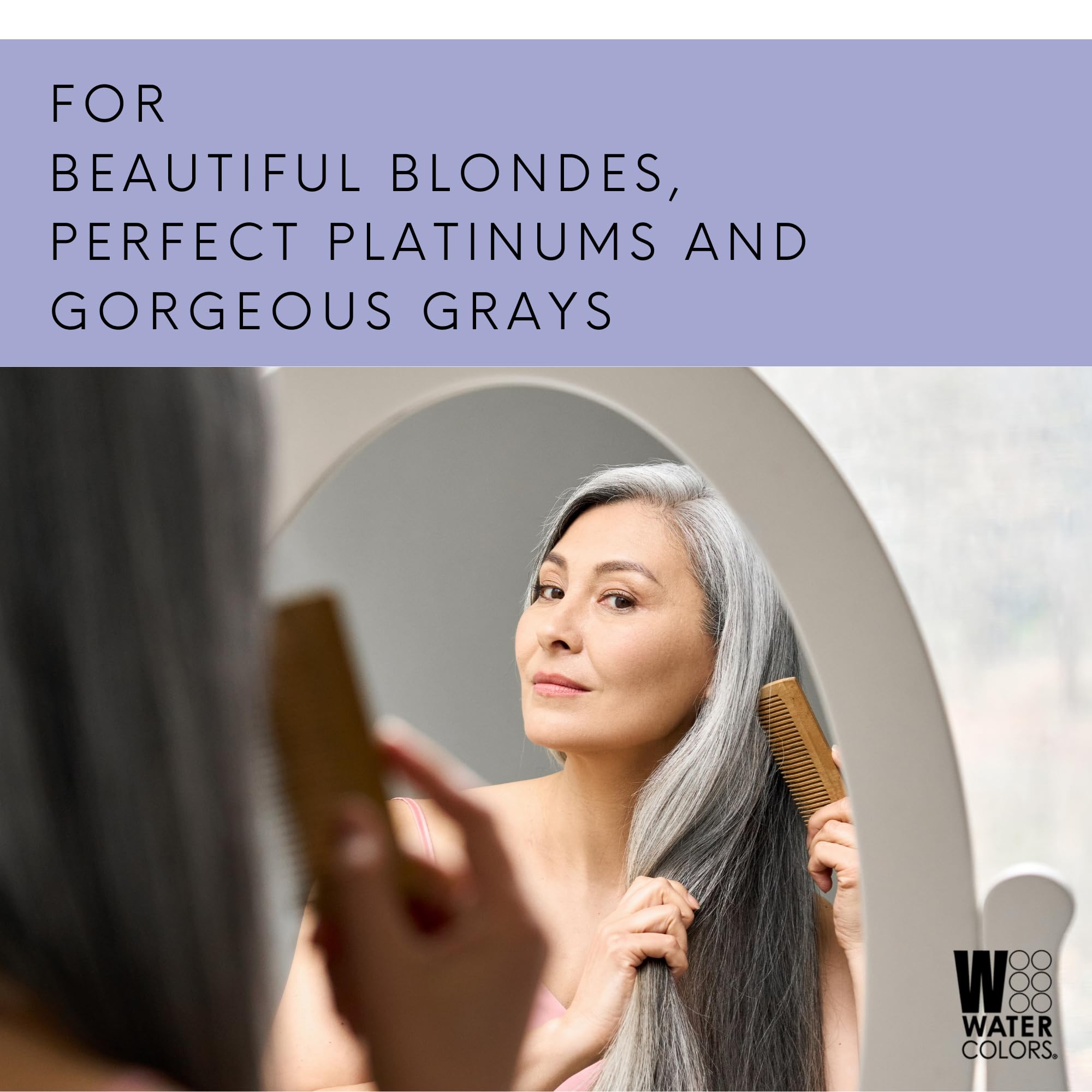 Watercolors Ice Whip application on ends demonstrates smoothing and conditioning for fine hair.