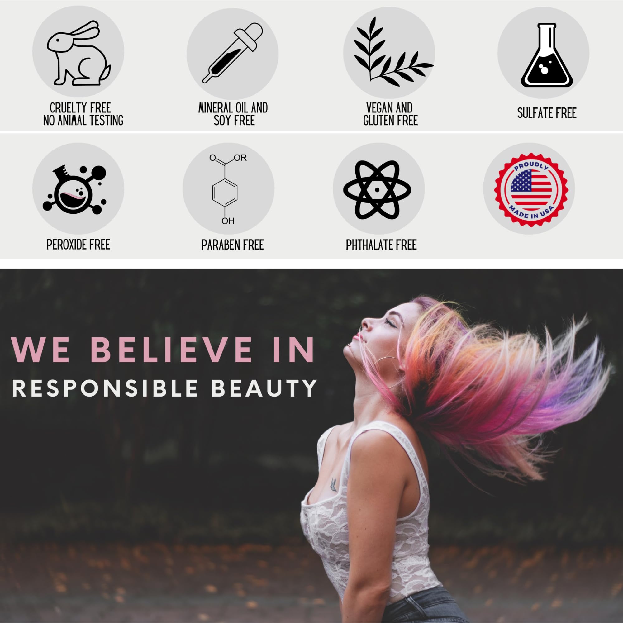 Watercolors INTENSE METALLIC copper shampoo on hair for shine