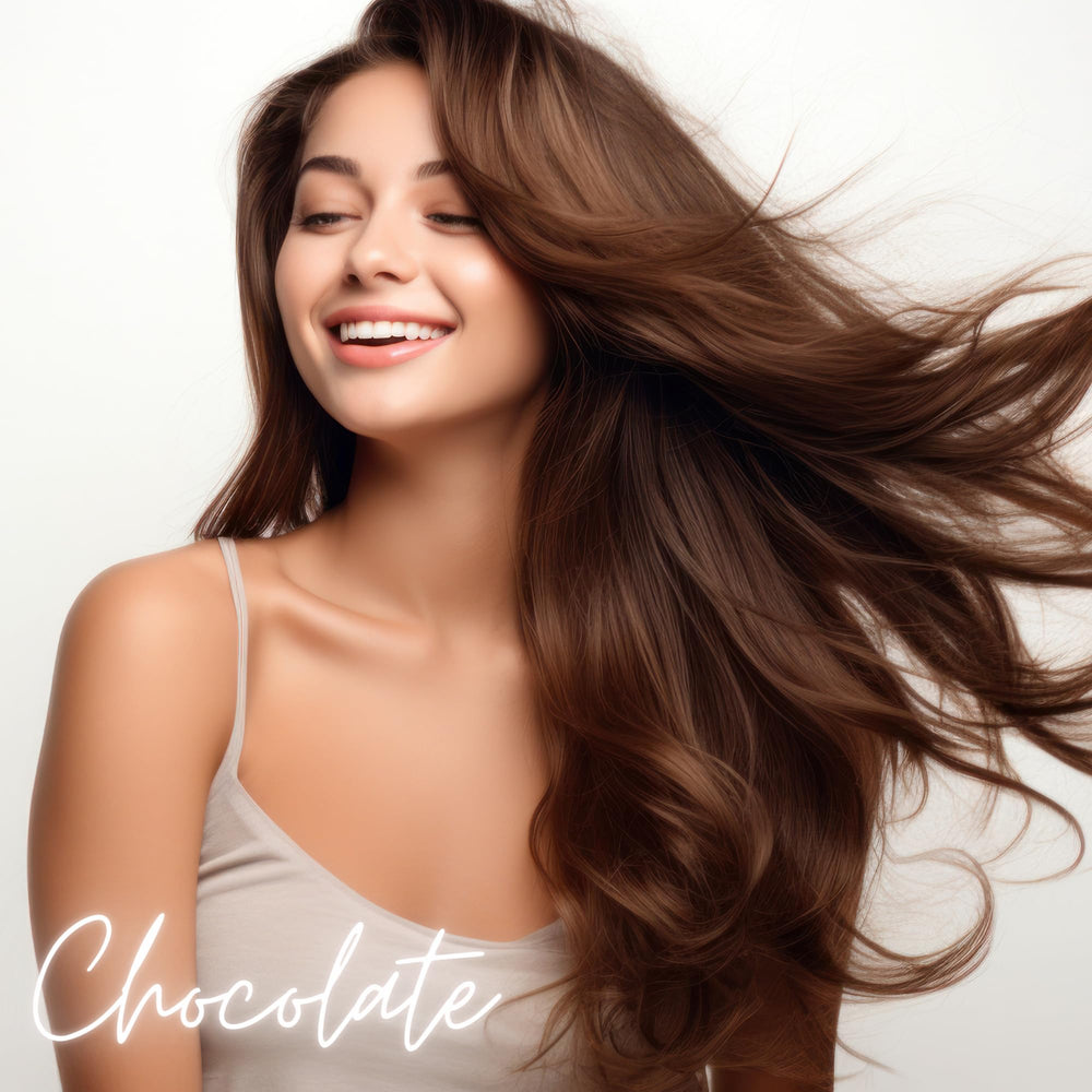 Watercolors Mocha Drench hair application shows even coverage for color boost