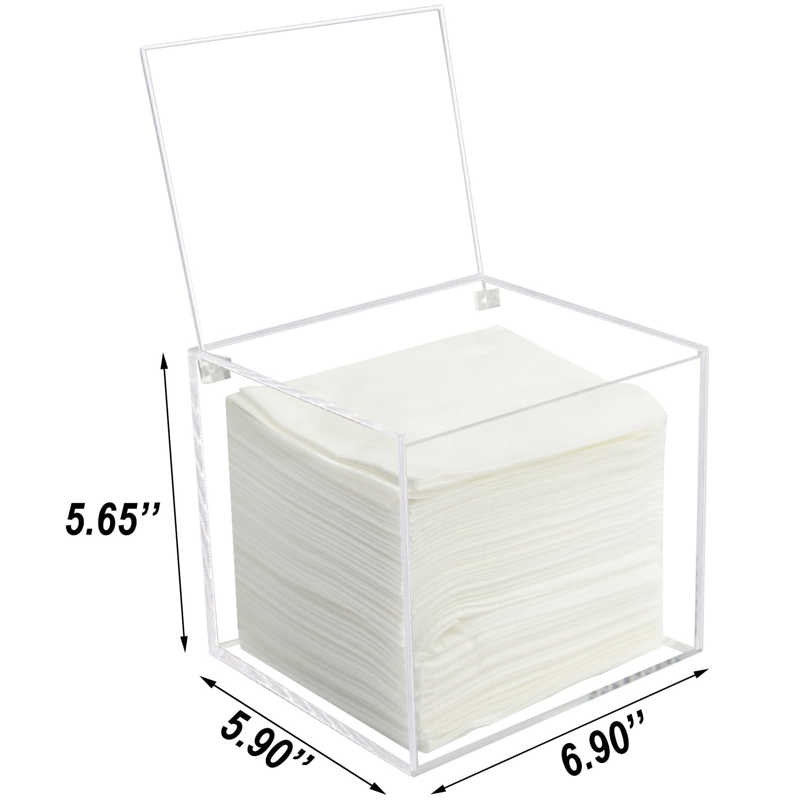 Watpot disposable face towel box with lid open demonstrating easy access to XL towels.
