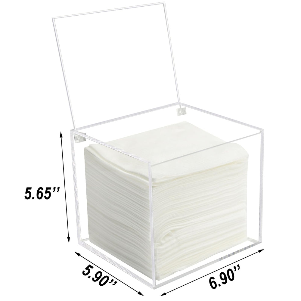 Watpot disposable face towel box with lid open demonstrating easy access to XL towels.