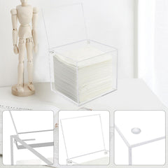 Watpot acrylic towelette holder close-up highlighting durable moisture-resistant design.