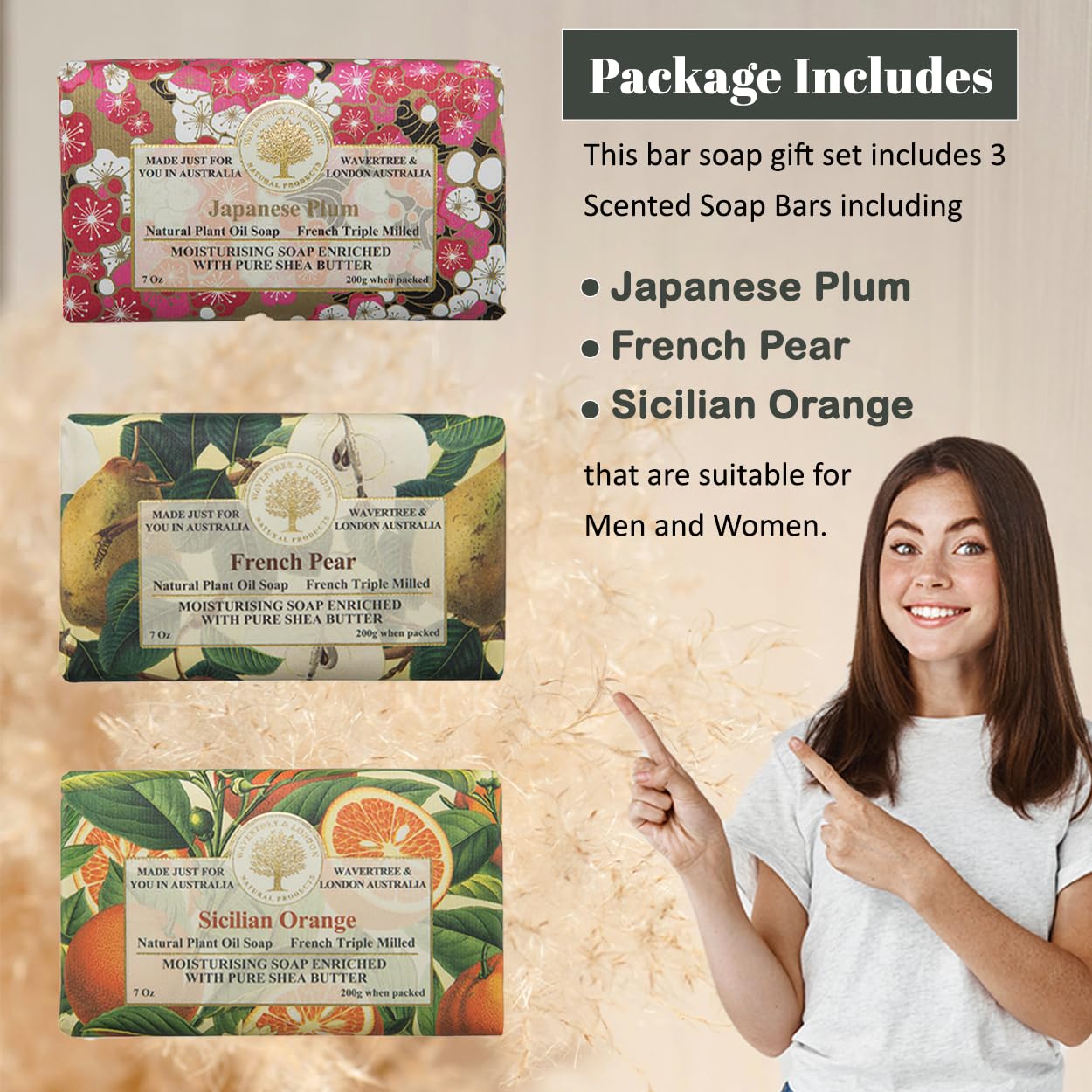 Wavertree & London embossed packaging close-up highlighting premium design