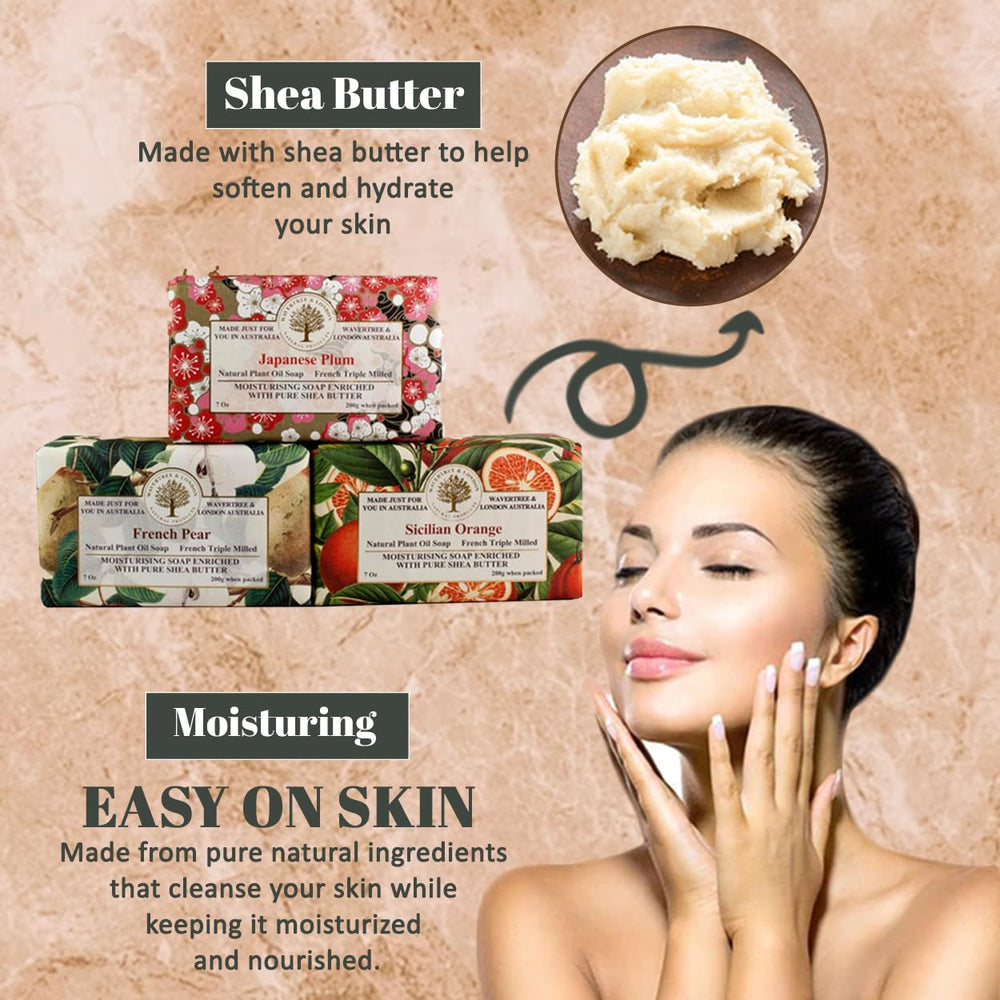Wavertree & London French Pear soap bar for gentle hydration