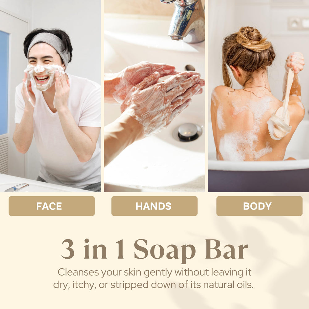 Wavertree & London full-body-use soap showing rich cleansing for sensitive skin.