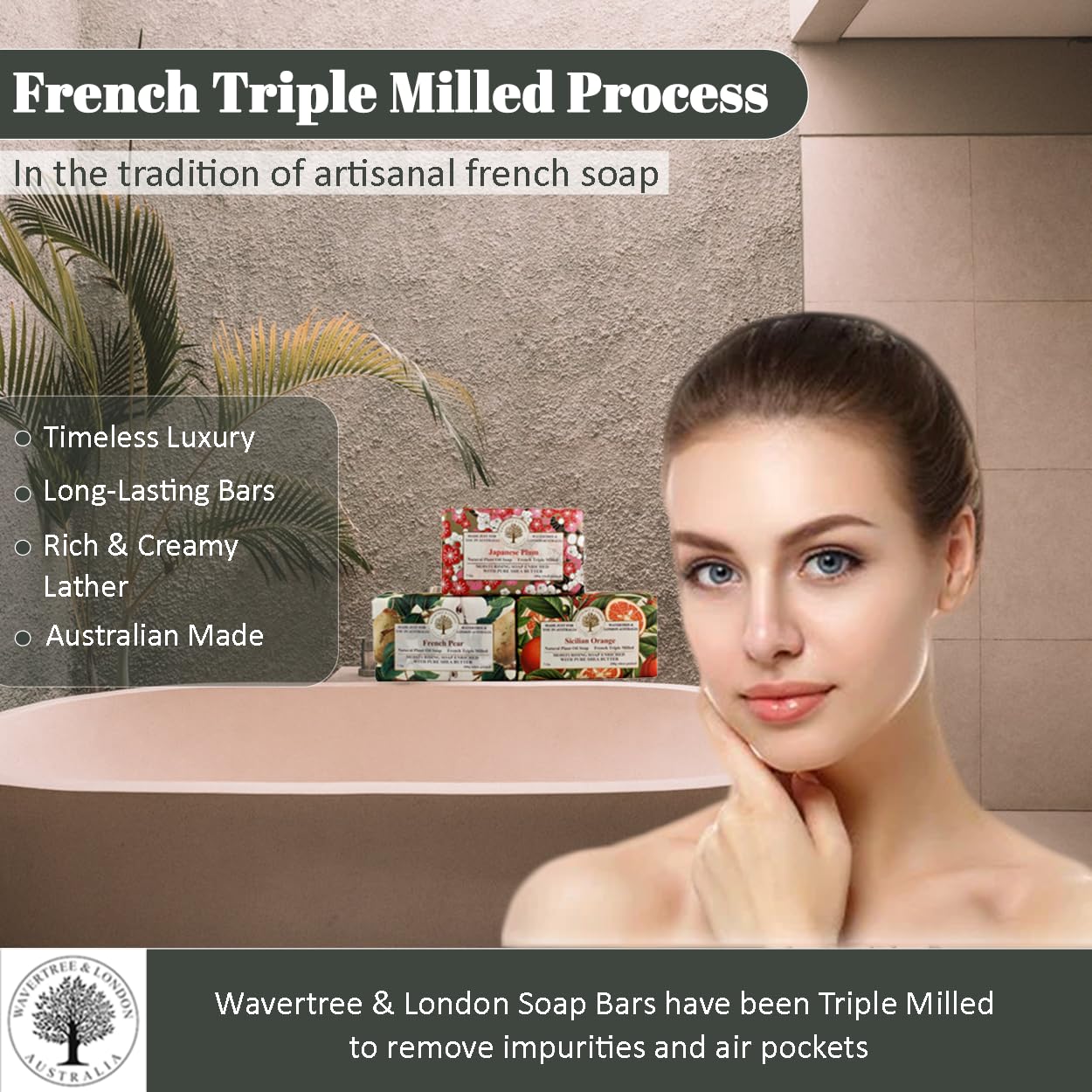 Wavertree & London Japanese Plum soap bar for fragrant cleanse