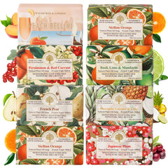 Wavertree & London Peach Bellini soap bar with moisturizing lather for daily wash