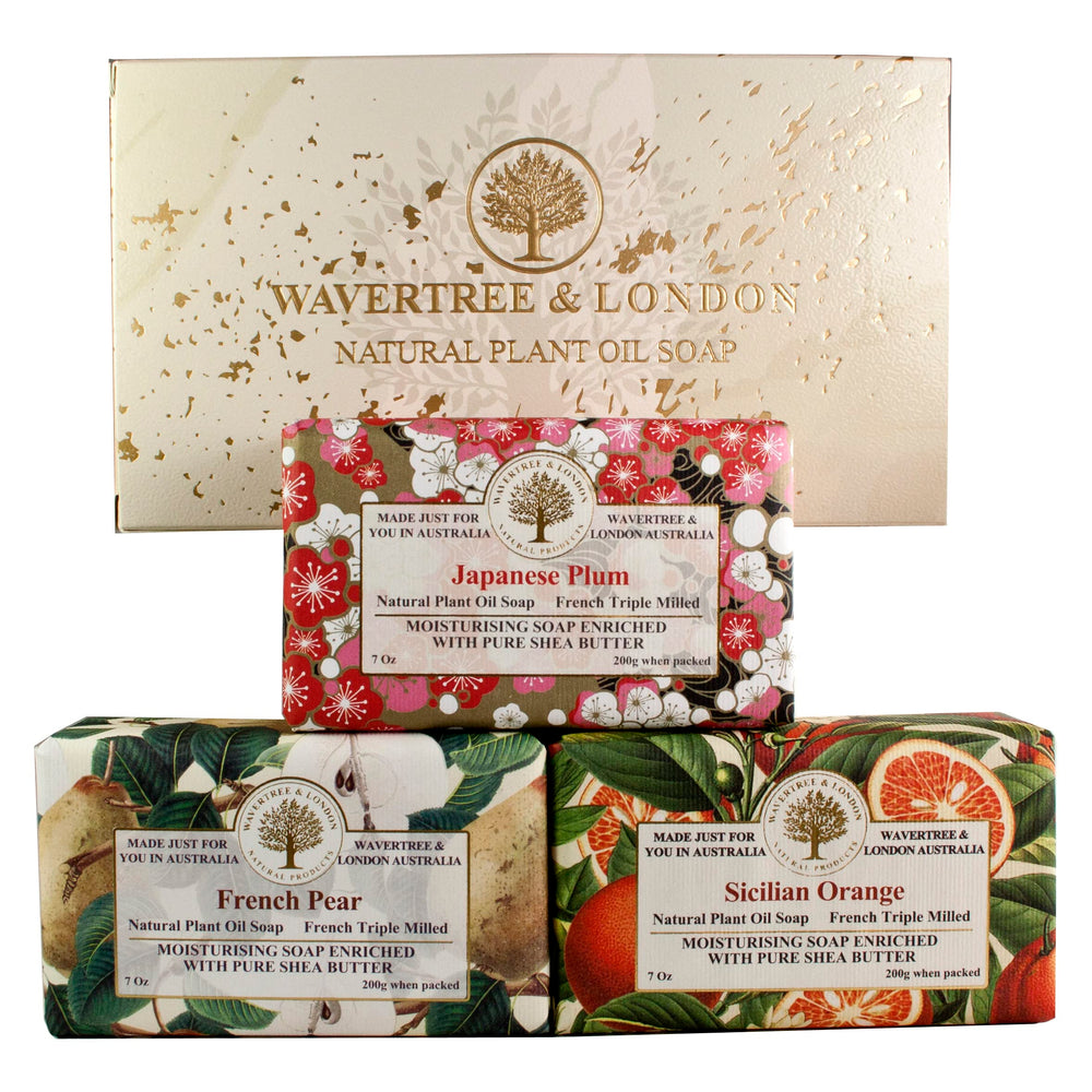 Wavertree & London trio gift box front view for gifting