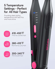 Wavytalk 3D-floating plates close evenly for smooth, frizz-free shine.