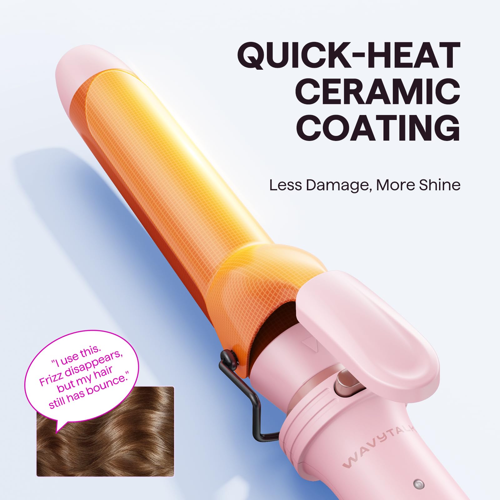 Wavytalk 3 in 1 ceramic and PTC tech delivers even heat.